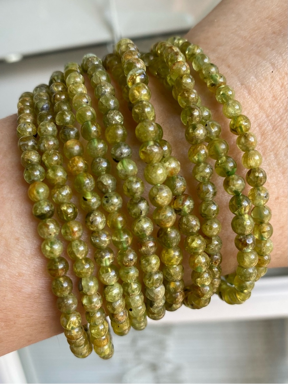✨ 4mm Peridot Crystal Bead Bracelets ✨